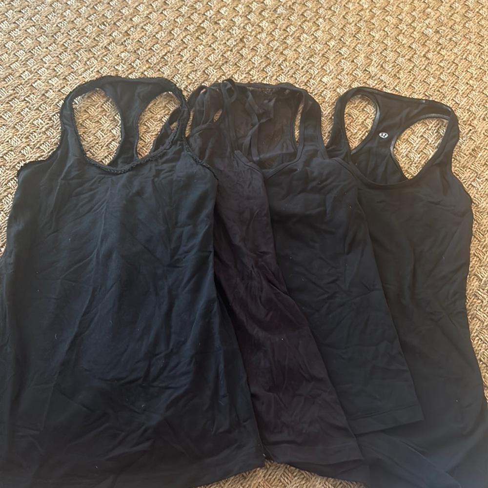 Lululemon Black Tanks